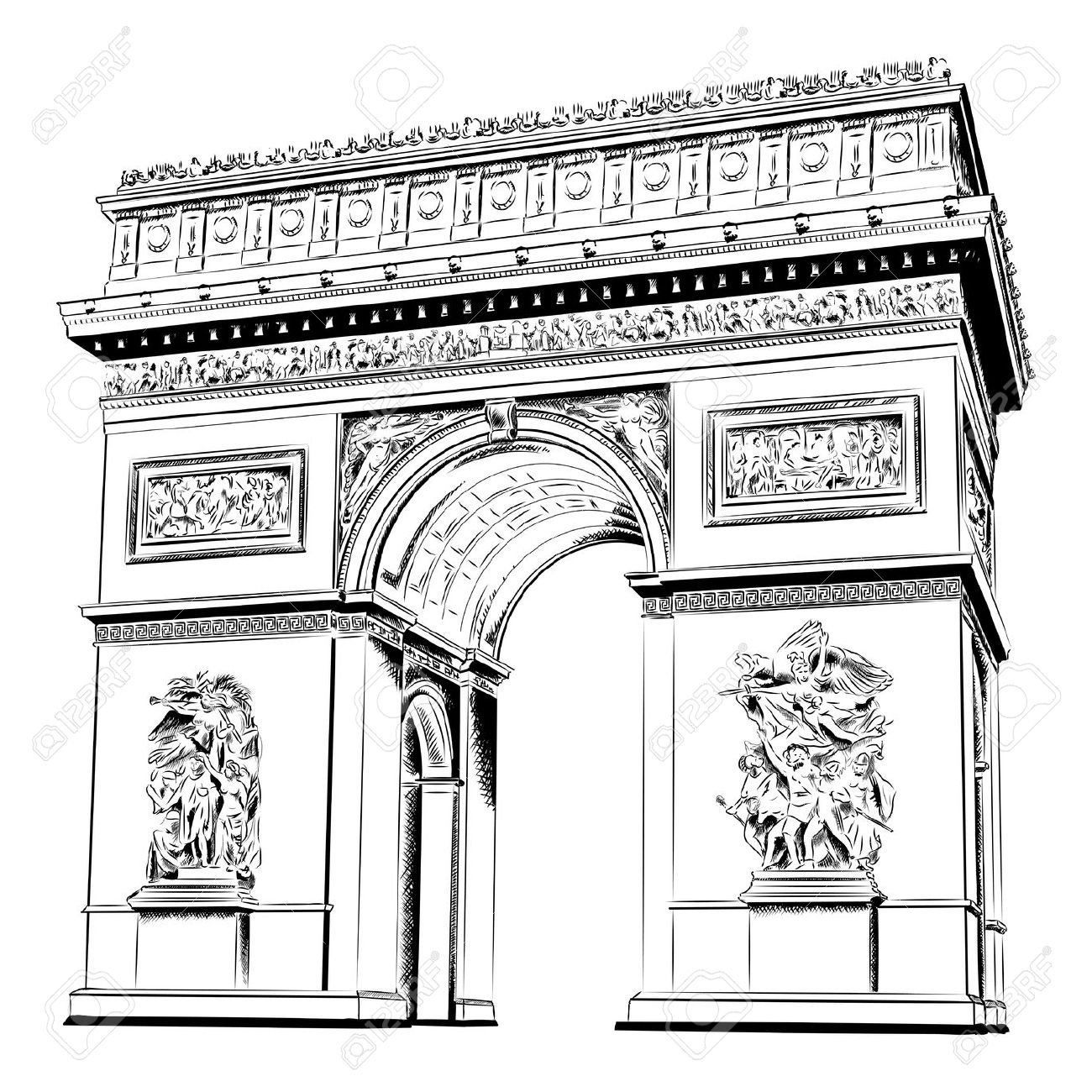 1300x1300 Arch Clipart Arc De Triomphe Free Collection Download And Share - Arc De Triomphe Sketch