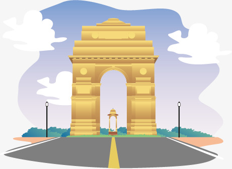 461x336 Silhouette Of Arc De Triomphe, Triumphal Arch, Paris, Sketch Png - Arc De Triomphe Sketch