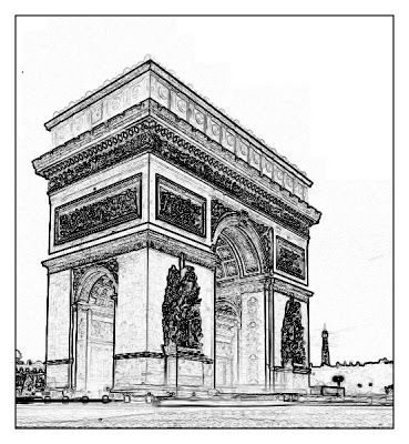 369x400 Sketch The World Arc De Triomphe - Arc De Triomphe Sketch