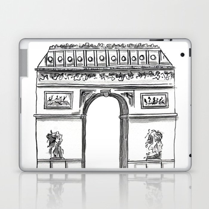 700x700 Arc De Triomphe Sketch No. 2 Laptop Amp Ipad Skin By Theaestate - Arc De Triomphe Sketch