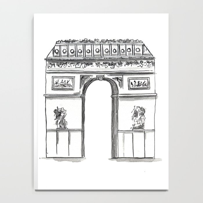 700x700 Arc De Triomphe Sketch No. 2 Notebook By Theaestate Society6 - Arc De Triomphe Sketch