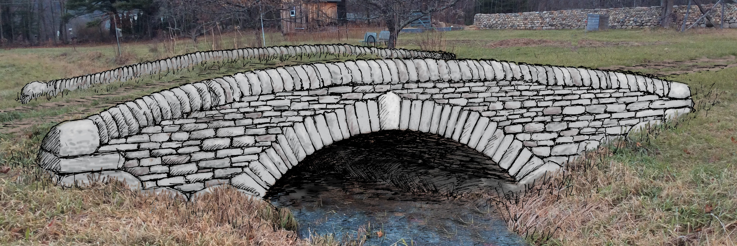 2572x861 Bridge Building Part Ii The Arch (2 Day) Sept. 8 Amp 9, 2018 - Arch Bridge Sketch