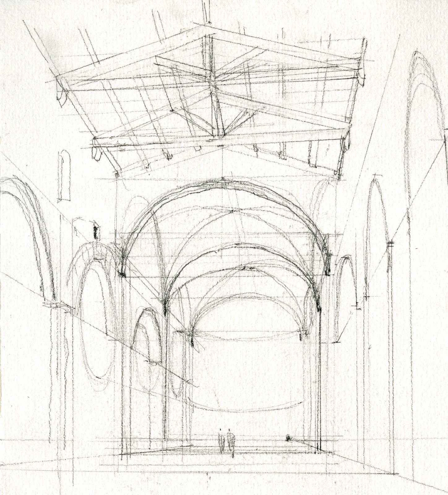 1448x1600 Drawing Perspectives Tip 910 Use Ellipses To Sketch Arches - Arch Sketch