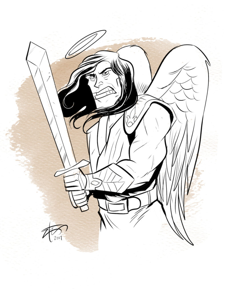 819x1024 7 Biblical Facts About Michael The Archangel - Archangel Michael Sketch