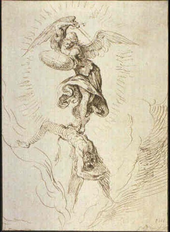344x470 The Archangel Michael Triumphing Over The Devil By Jacques De - Archangel Michael Sketch