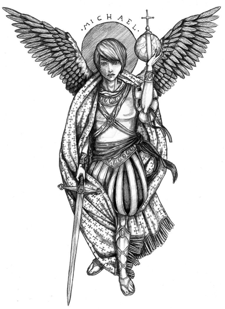 763x1047 The Archangel Michael By Muko Kun Angeles - Archangel Michael Sketch