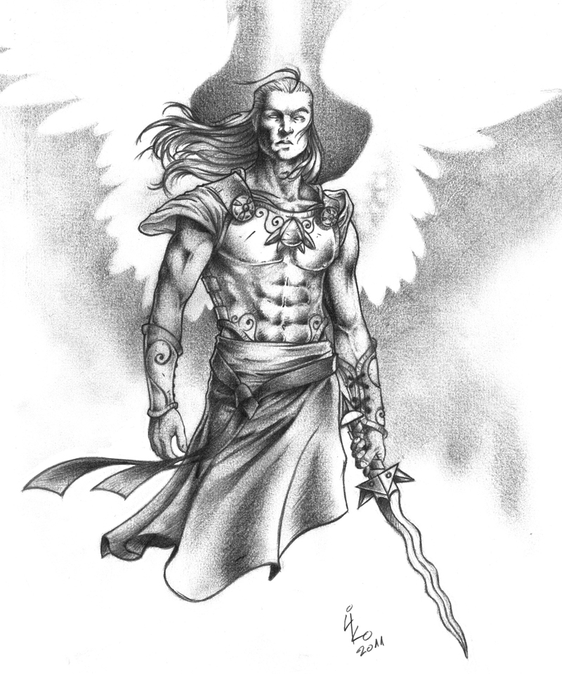 800x958 Archangel Michael By Lionel K - Archangel Michael Sketch