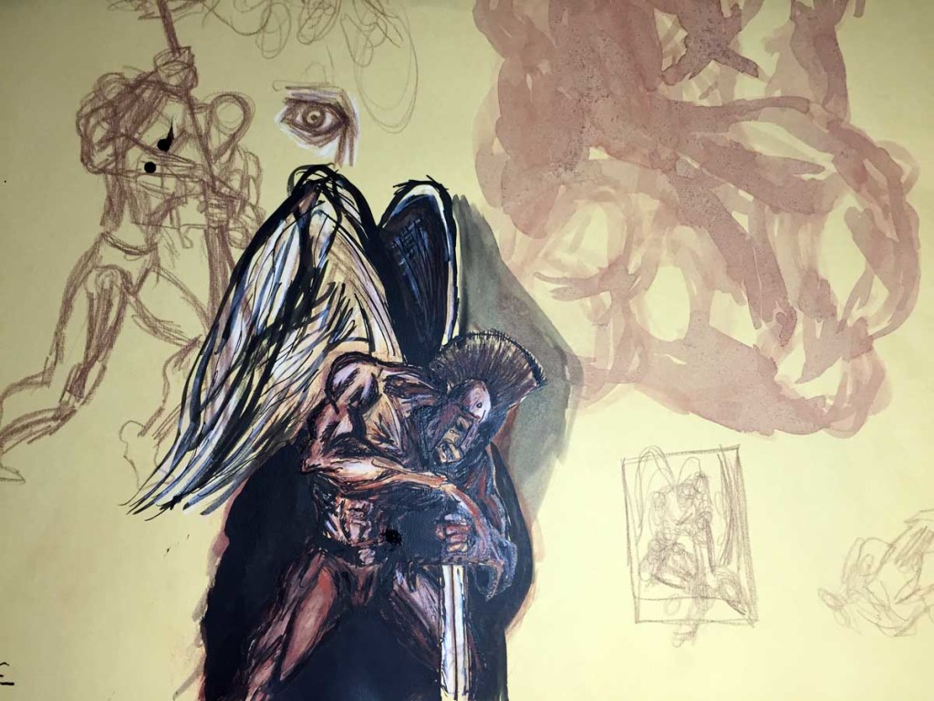 1024x768 Archangel Sketch Art Of Jeff - Archangel Sketch