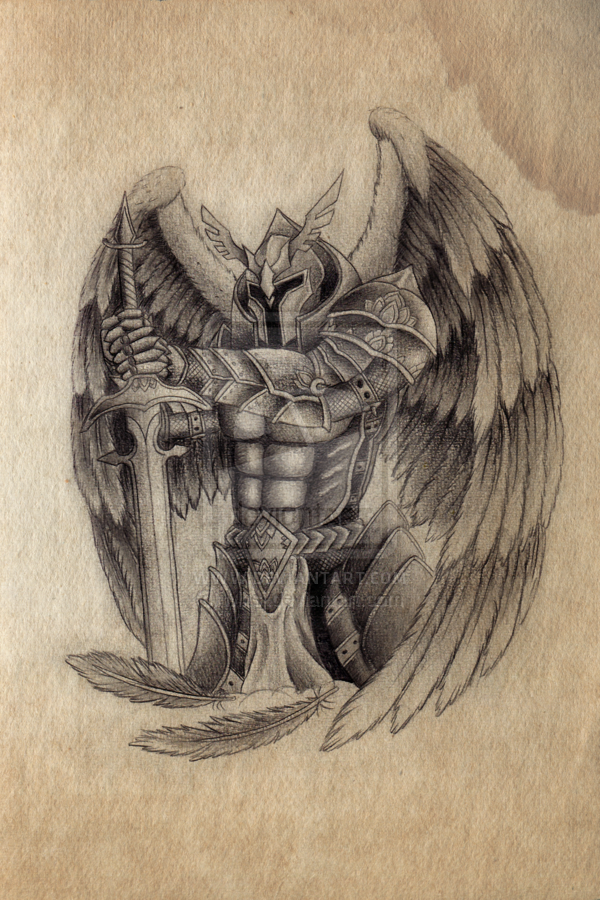 600x900 Archangel Drawing - Archangel Sketch