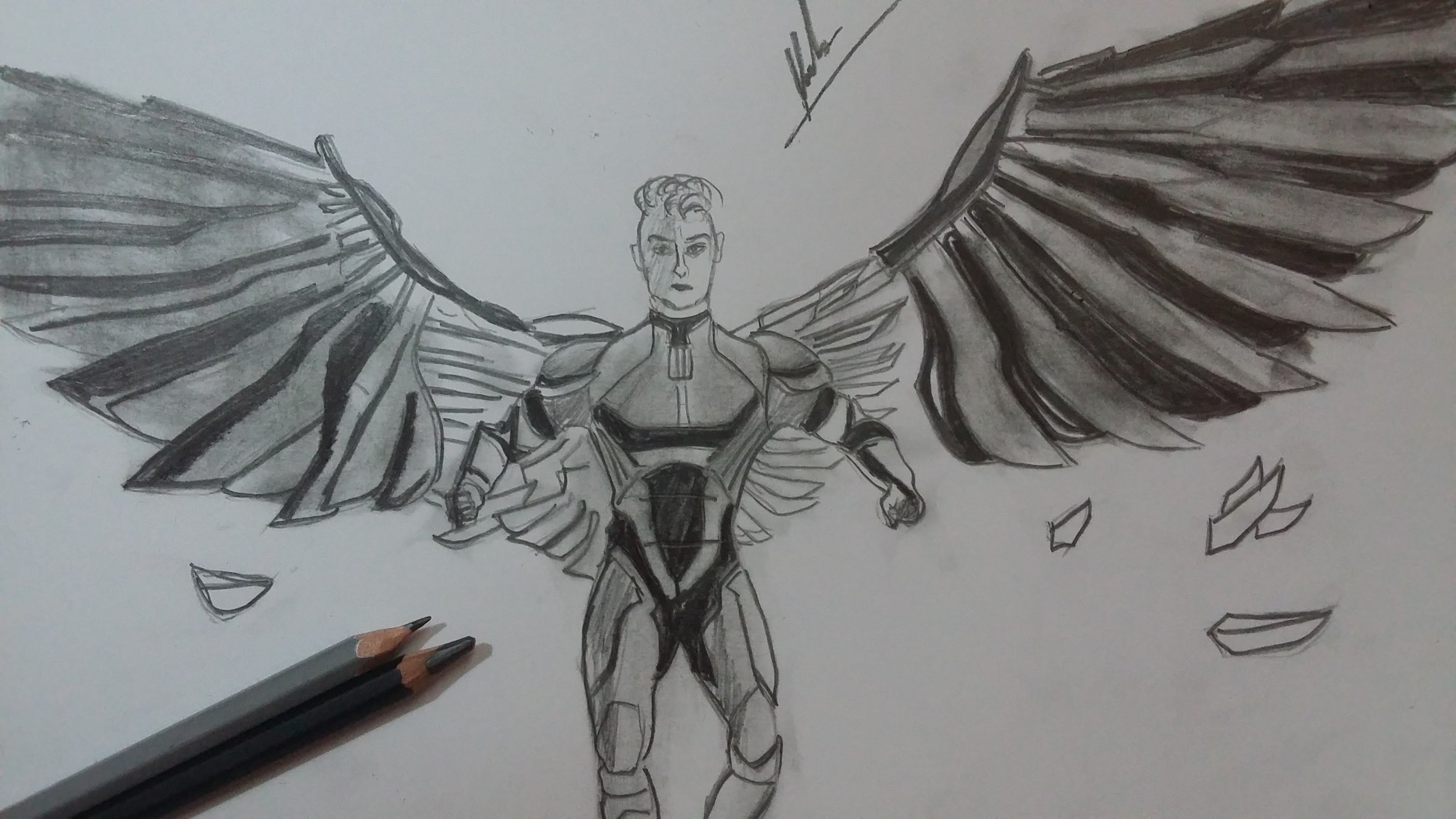 3264x1836 Dibujo De X Men Apocalipsis Drawing Archangel X Men - Archangel Sketch