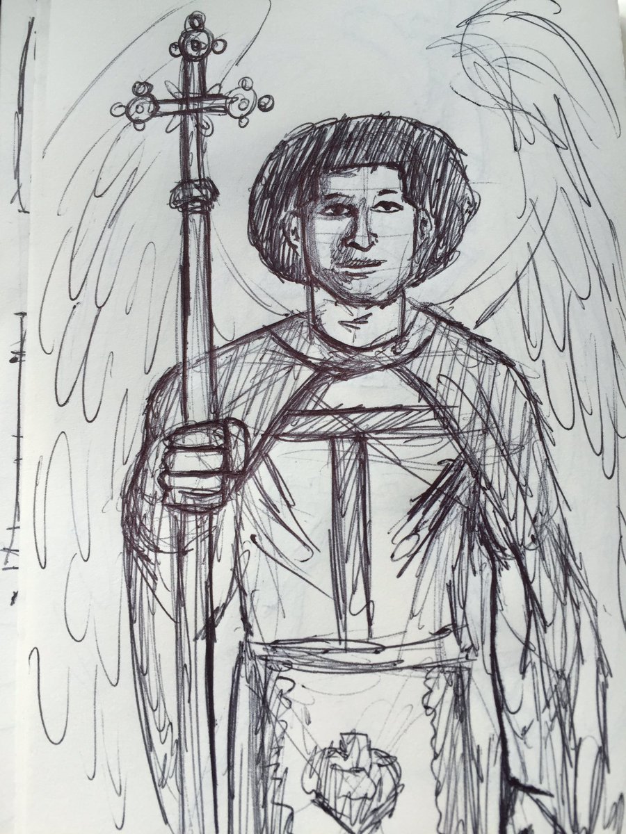 900x1200 Amde Anbessa Ebanks On Twitter - Archangel Sketch