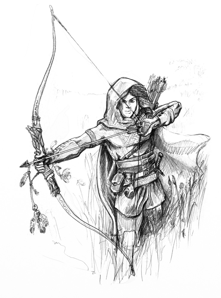 741x1000 Silluvian Archer By Reremoon - Archer Sketch