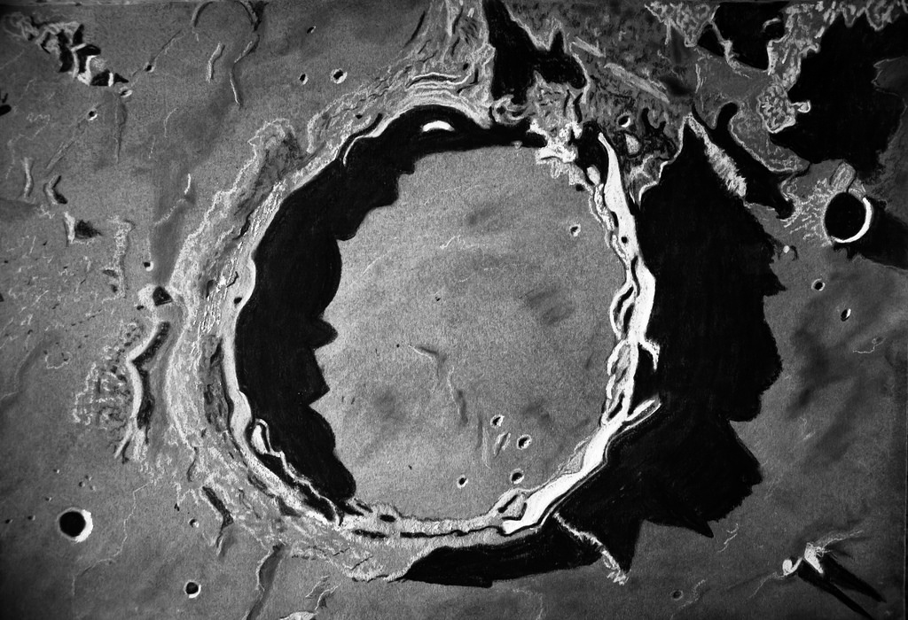 1024x700 Crater Archimedes Sketch 190818 Sketched On 19th - Archimedes Sketch