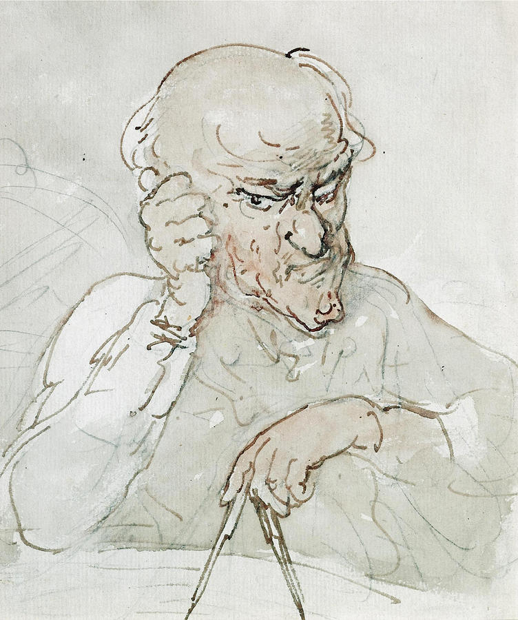752x900 Archimedes Drawing By Thomas Rowlandson - Archimedes Sketch