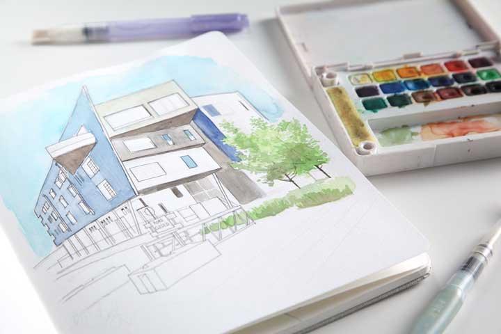 720x480 Bright Lights, Big City Inspiration Urban Sketching Tutorial - Architectural Sketching Tutorial