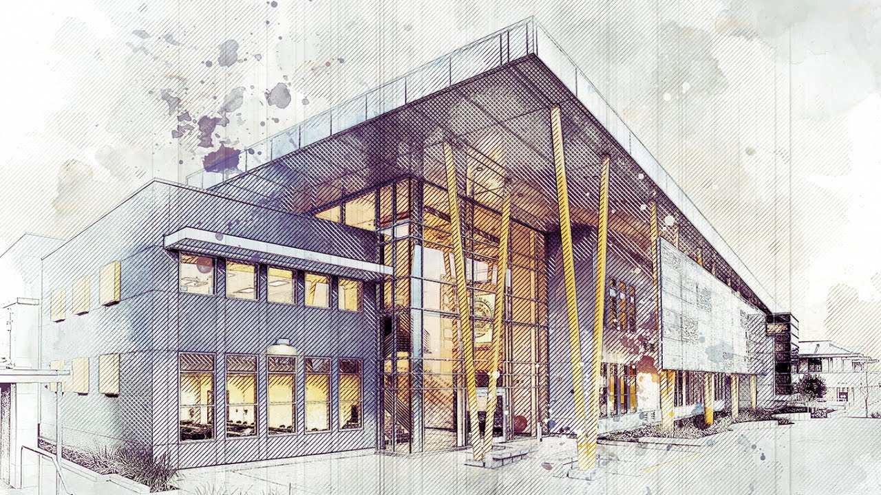 1280x720 Architecture Art Sketch Photoshop Action Tutorial - Architecture Art Sketch