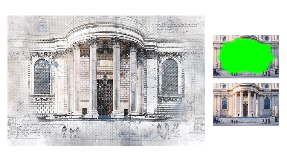 960x540 Architecture Sketch Art Photoshop Action - Architecture Art Sketch