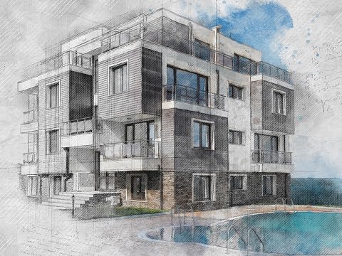 480x360 Architecture Sketch Photoshop Effect Tutorial - Architecture Art Sketch