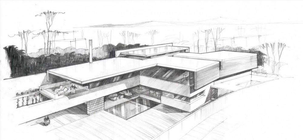 1000x463 Sketch Design - Architecture House Sketch