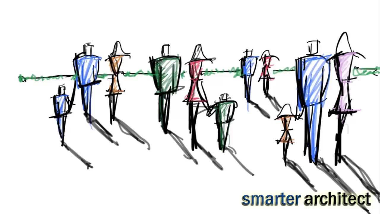 1280x720 Learn How To Draw V3 - Architecture People Sketch