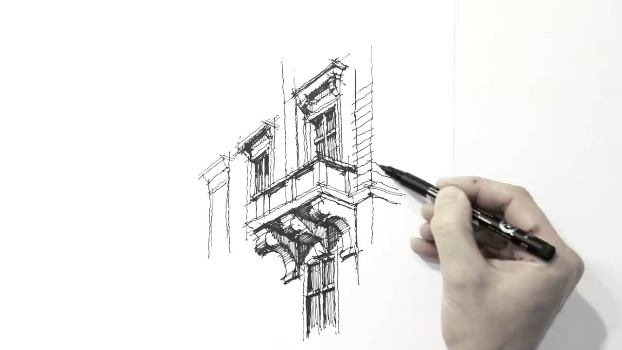 1280x720 Amazing Architecture Sketch Hand Drawing!! Must Watch! - Architecture People Sketch