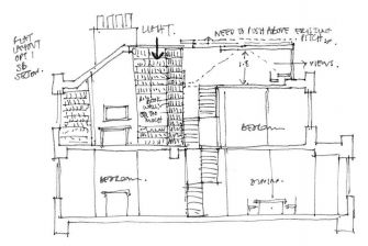 335x224 Welcome To Sophie Bates Architects Surrey - Architecture Section Sketch