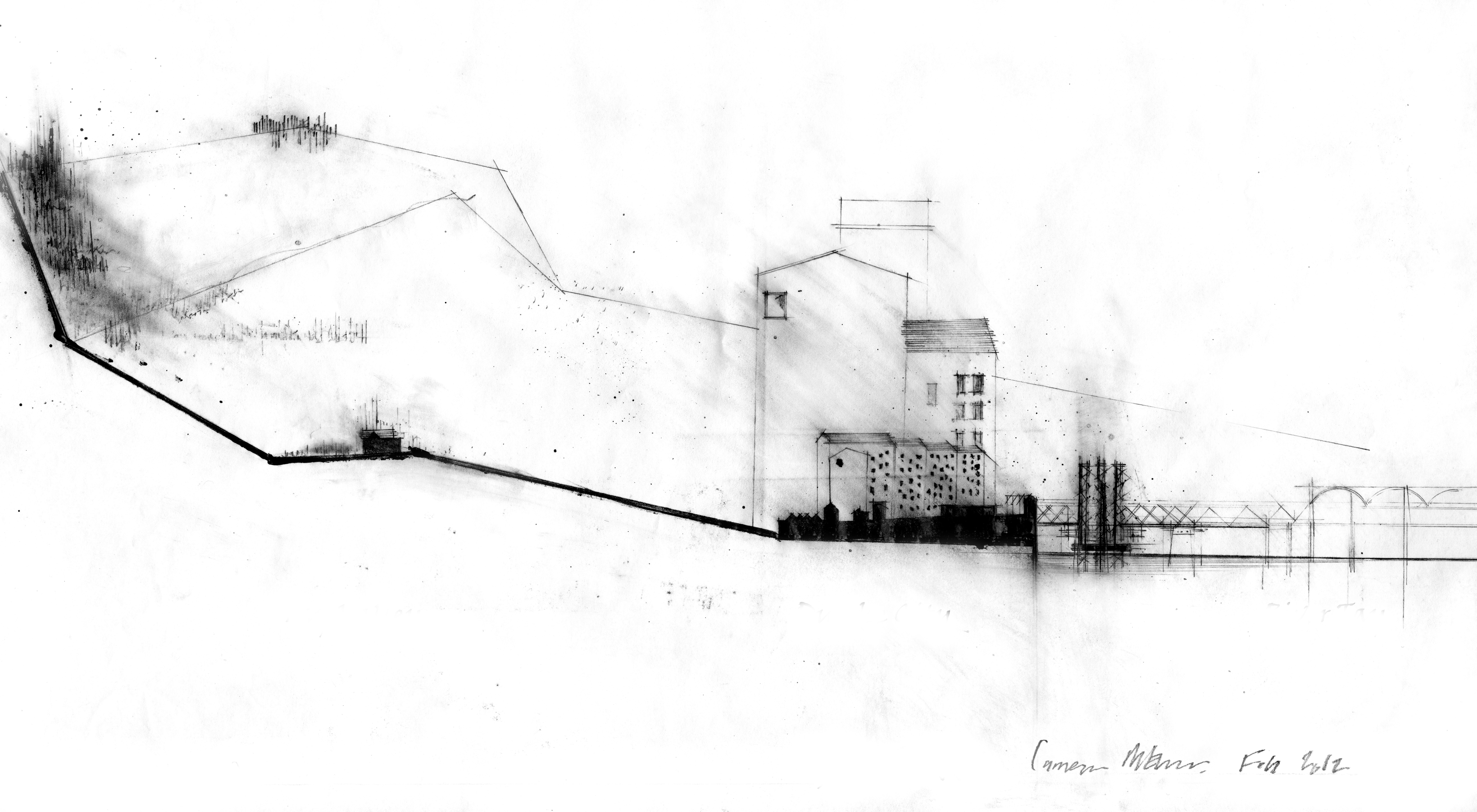 9217x5067 Drawing Architecture Of Analogy - Architecture Section Sketch