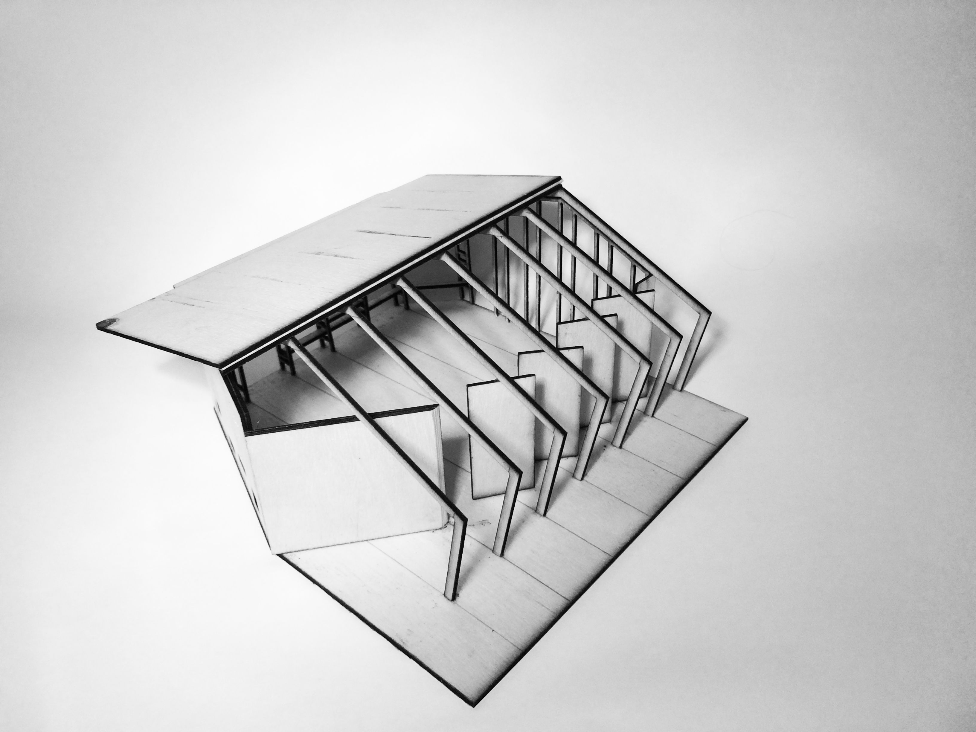 3264x2448 Sketch Model Roof Structure - Architecture Sketch Model