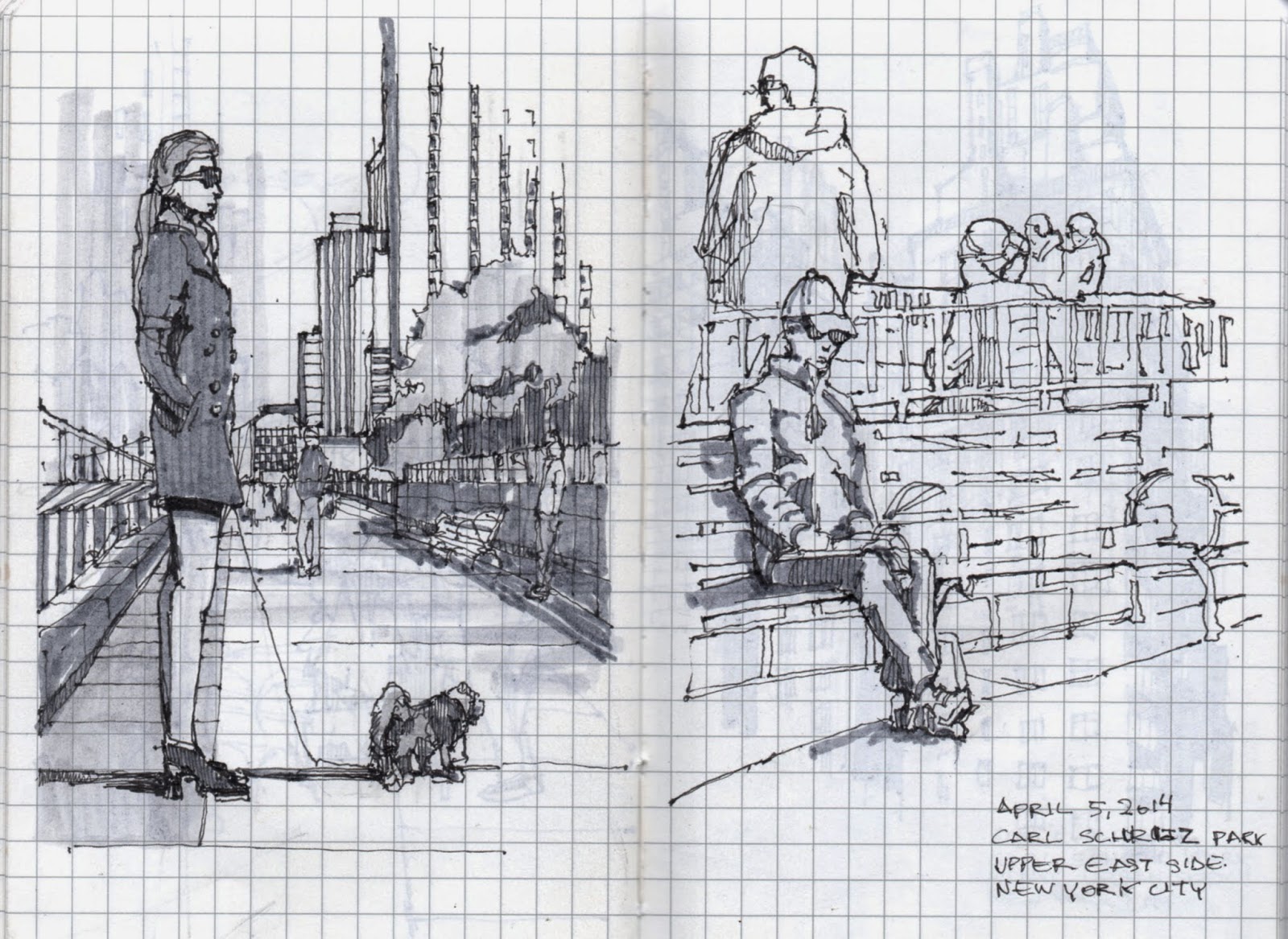 architecture sketch people