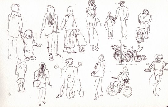 architecture sketch people