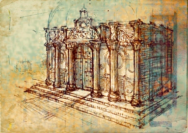 369x260 Architecture Sketch By Silentjustice - Architecture Sketch Wallpaper