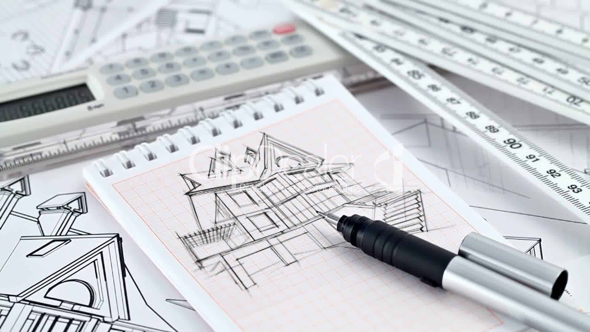 1920x1080 Architecture Sketch Of The House Royalty Free Video And Stock Footage - Architecture Sketch Wallpaper