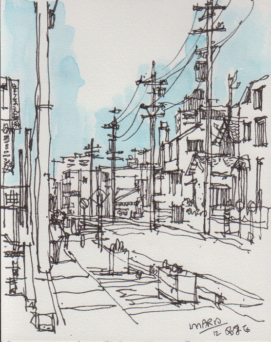 556x702 Sketching Along The Way... Meito Ku Streetscapes - Area Sketch