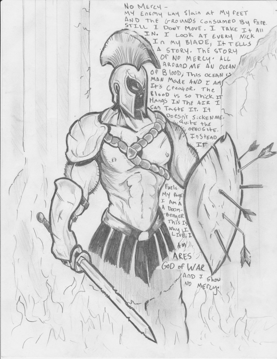 Ares God Of War Sketch at Explore collection of