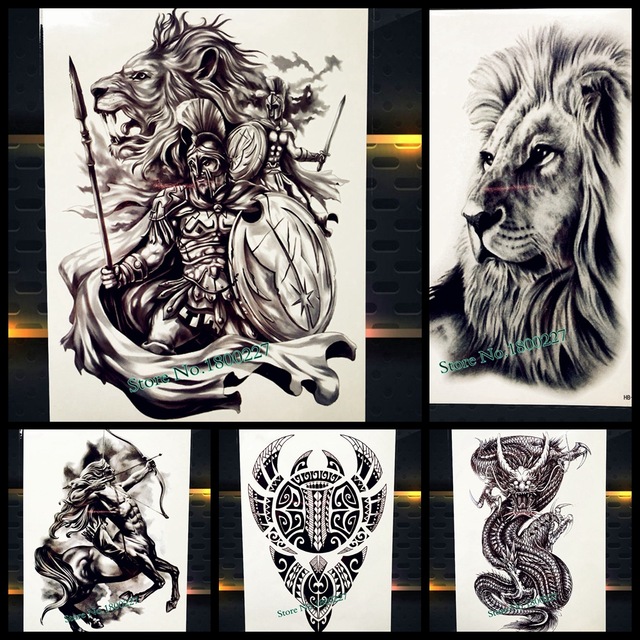 640x640 God Of War Temporary Tattoo Sticker For Men Body Art Black - Ares God Of War Sketch