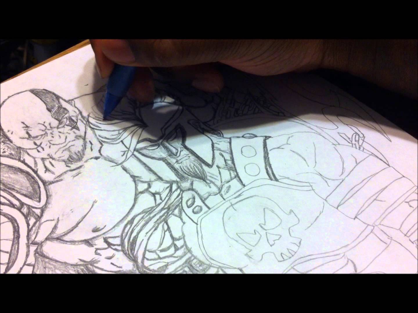 1440x1080 Kratos (G.o.d) And Ares God Of War (Marvel Comics) Drawing By Ced - Ares God Of War Sketch