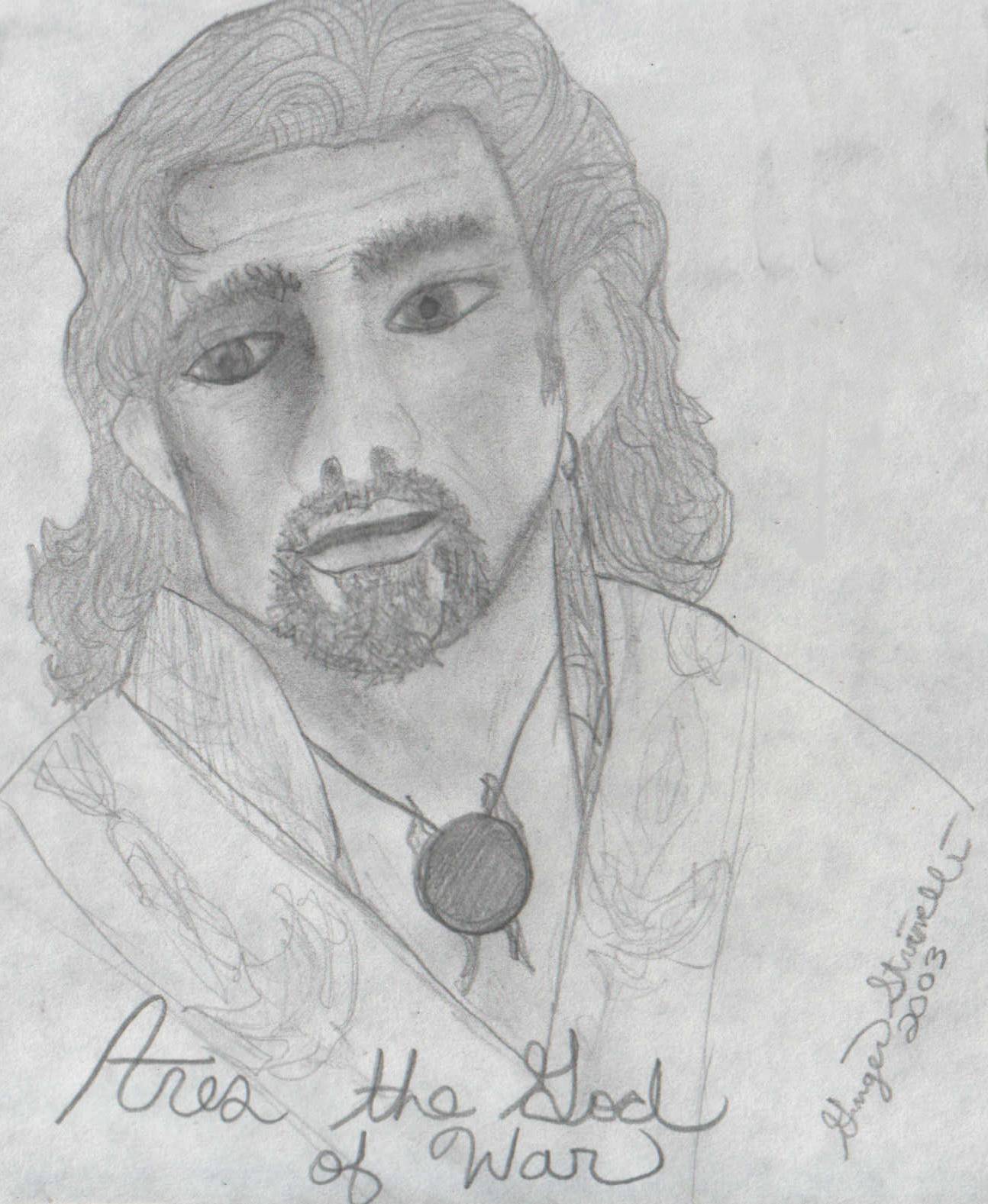 1294x1577 Temple Of Ares (Also Known As) Mars - Ares God Of War Sketch