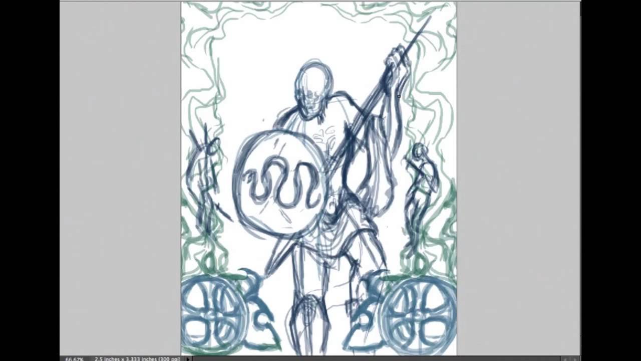 1280x720 Ares, God Of War Speed Sketch Part I - Ares God Of War Sketch