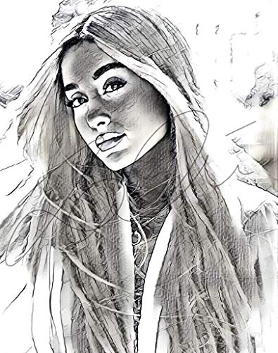 395x500 Ariana Grande Sketch Drawing Print Poster Hand Drawn Pencil Singer - Ariana Grande Sketch