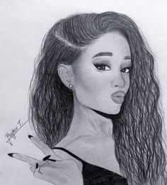 Ariana Grande Sketch at PaintingValley.com | Explore collection of ...