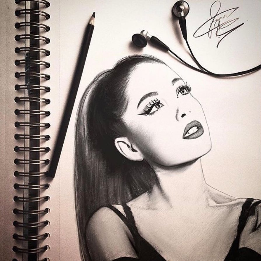 Ariana Grande Sketch at PaintingValley.com | Explore collection of ...