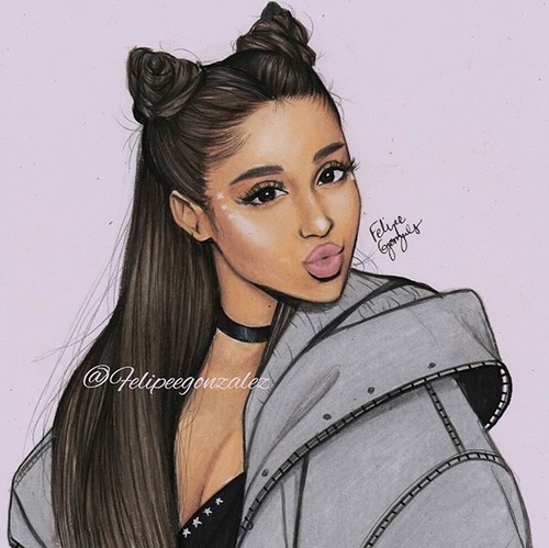 Ariana Grande Sketch at PaintingValley.com | Explore collection of ...