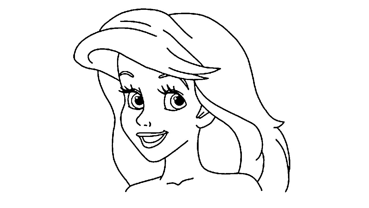 1280x720 How To Draw Ariel [2 Minutes] - Ariel Face Sketch