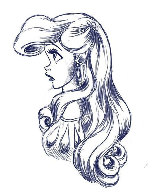 499x650 Pin By Kym P. On Faces Amp Their Places Ariel - Ariel Face Sketch