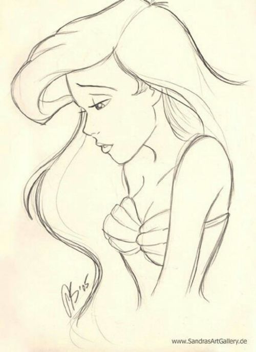 500x687 Drawing, Ariel, And Disney Image Drawings Drawings - Ariel Face Sketch