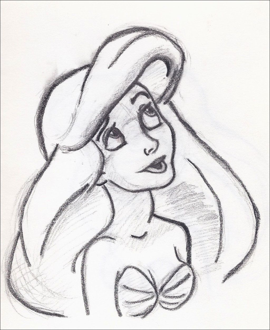 1024x1250 Ariel Pencil Drawing - Ariel Face Sketch