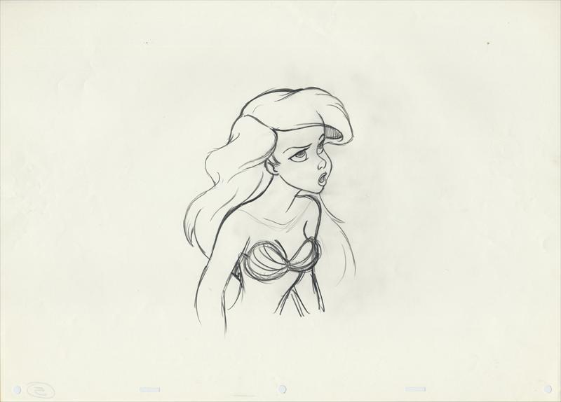 800x574 The Little Mermaid 1989 Disney - Ariel Little Mermaid Sketch