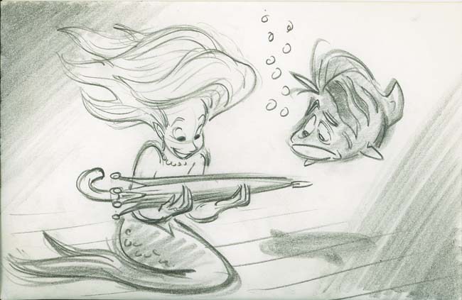 650x423 The Little Mermaid Animation Sensations - Ariel Little Mermaid Sketch