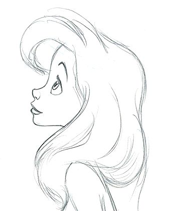 347x420 This Looks A Bit Like Ariel To Me And I Would Love To Learn How To - Ariel Little Mermaid Sketch