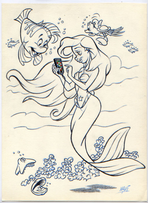 512x700 Xavi - Ariel Little Mermaid Sketch